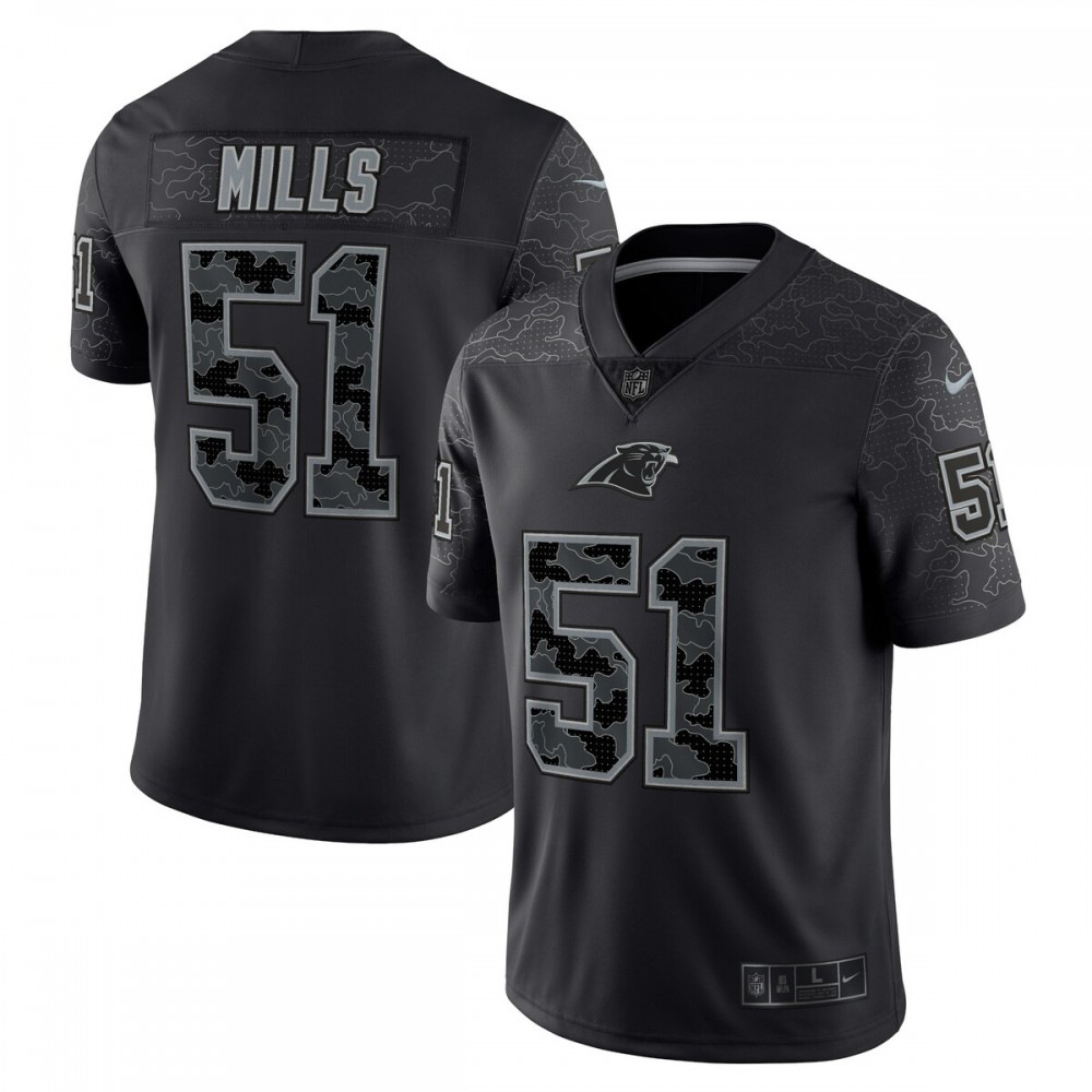 Sam Mills Carolina Panthers Nike Retired Player RFLCTV Limited Jersey - Black-GridironStore